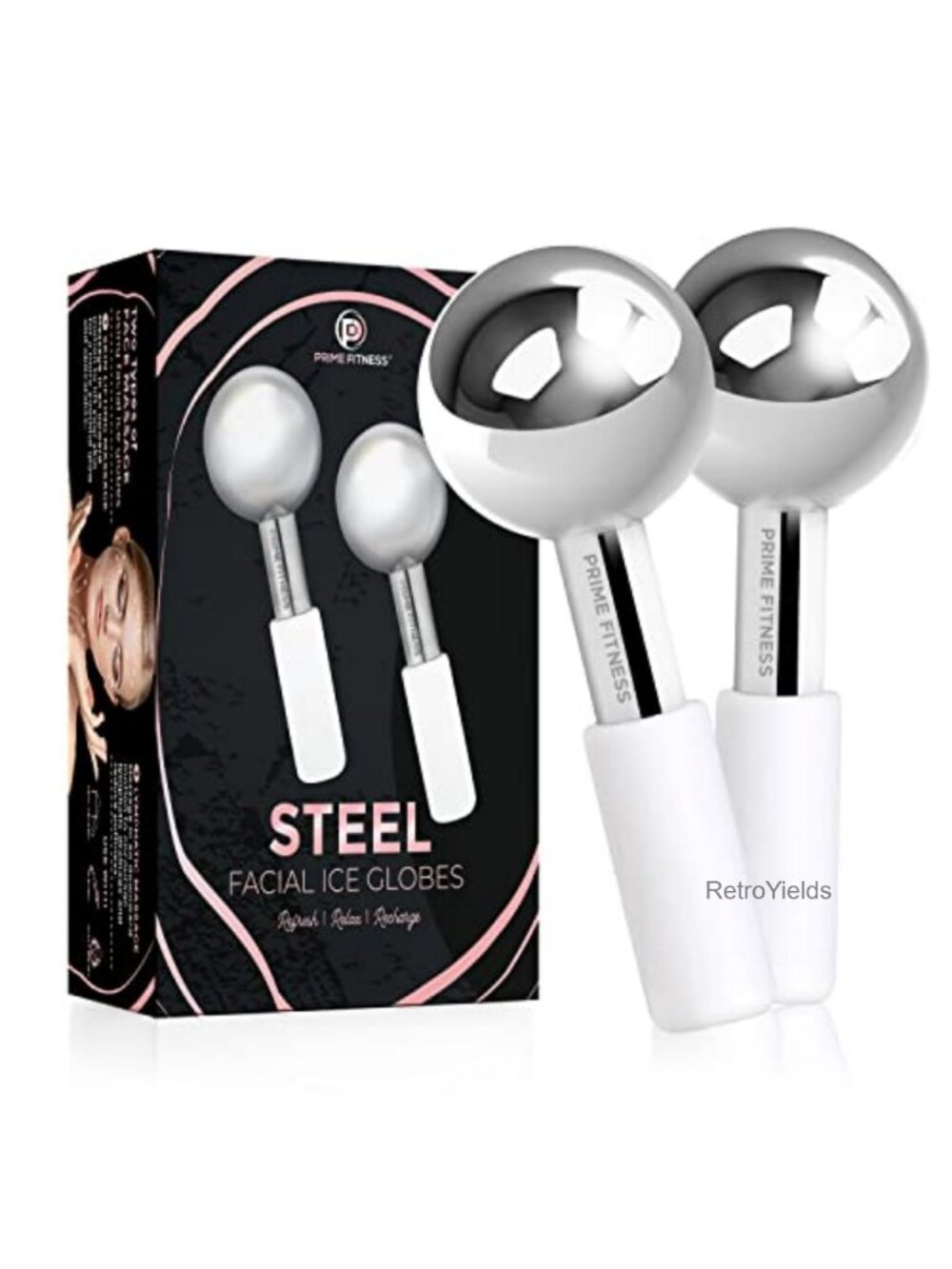 Ice Globes for Facials Unbreakable Steel Cooling Roller Cryo Sticks Skin Care